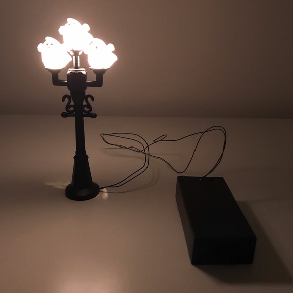 Vintage Spooky Hollow 3-Pumpkin Ghosts Lamp Post & Ghost Fence Accessories Rare - Picture 14 of 14